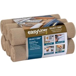 imageEasyLiner Select Grip Shelf Liner for Drawers ampamp Cabinets  Easy to Install ampamp Cut to Fit  Non Slip Non Adhesive Grip Shelf Liner for Kitchen Drawers Bathroom Pantry  20in x 6ft Fern Green 6 RollsTaupe