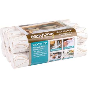 imageSmooth Top EasyLiner for Cabinets ampamp Drawers  Easy to Install ampamp Cut to Fit  Shelf Paper ampamp Drawer Liner Non Adhesive  Non Slip Shelf Liner  12in x 10ft  6 Roll Project Pack  Gray Geo PrintTaupe Svelte