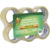 imageDuck Brand Standard Packaging Tape Refills  4 Extra Long Rolls of Clear Packing Tape  Shipping Mailing and Moving Supplies  3quot Core  188 Inch x 100 Yards  Clear 240593Refill