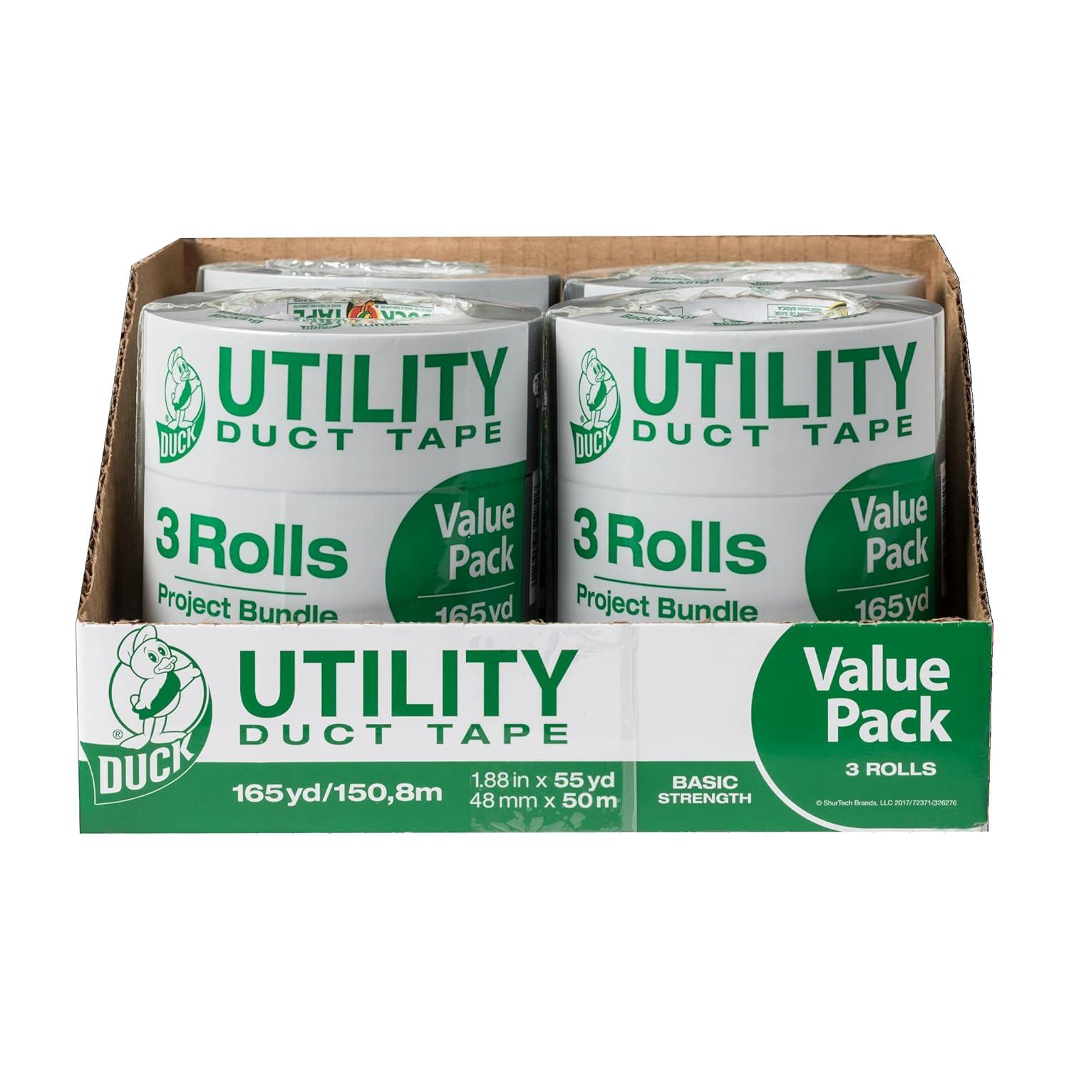 imageDuck Tape Brand Utility Duct Tape Silver 188 in x 55 yd 12 Rolls 24163812 Rolls