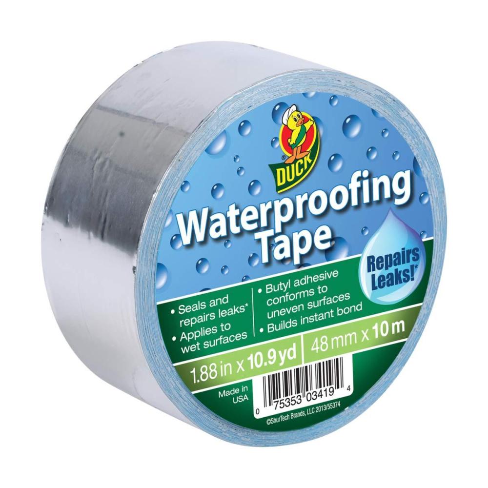 imageDuck Brand Waterproofing Tape Silver 188 Inches x 109 Yards 1 Roll 280355188Inch x 109Yard Single Roll