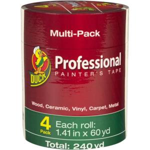 imageDuck Brand Professional Painters Tape 141 Inches by 60 Yards Beige 16 Rolls per Pack 284369141 Inches by 60 Yards